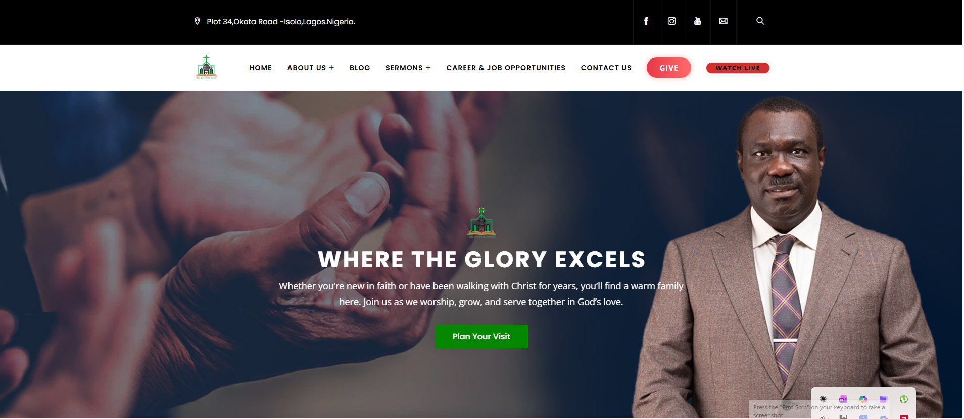 Client website thumbnail